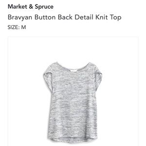 Market & Spruce Bravyan Back Button Detail Knit Top
